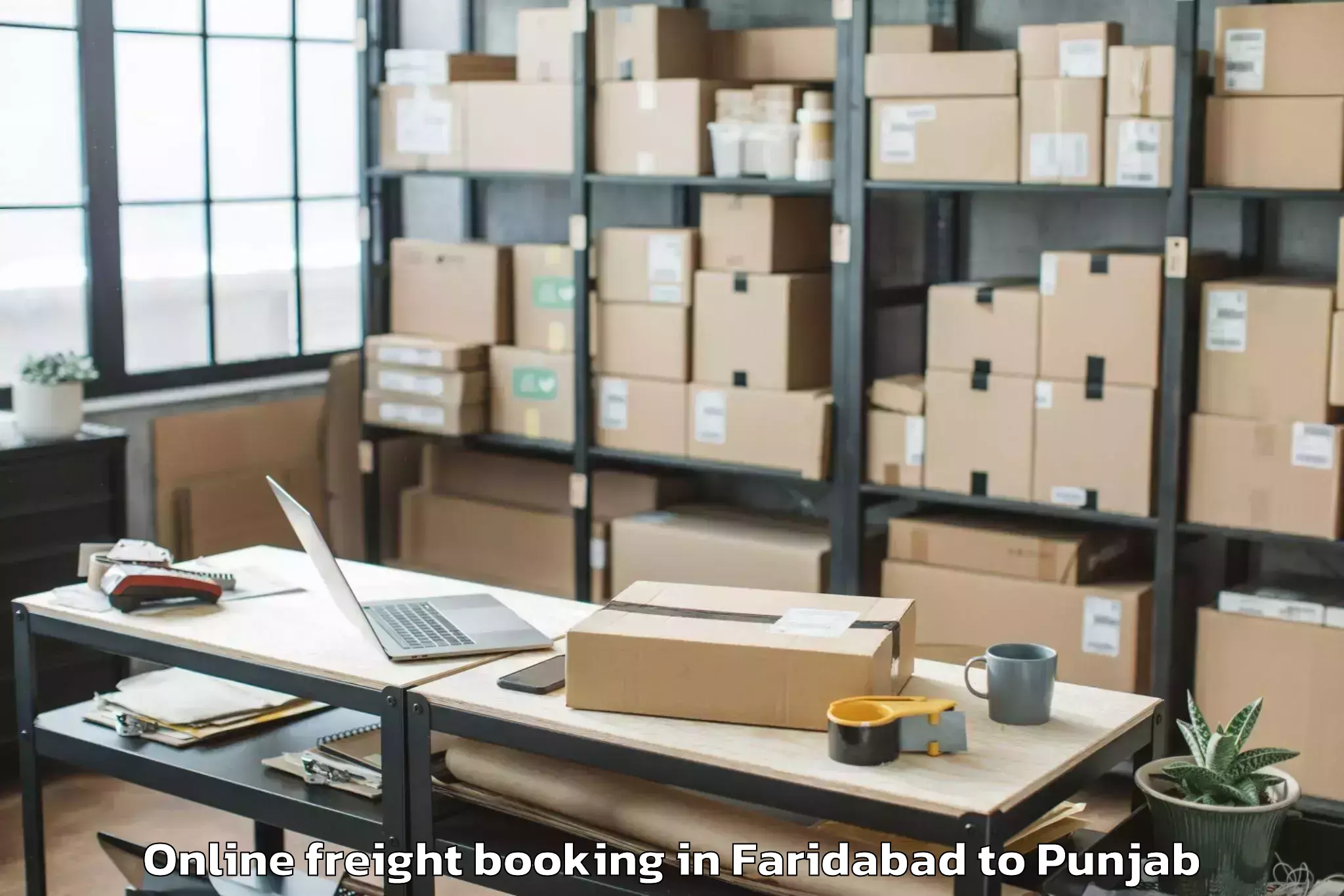 Top Faridabad to Lakhnaur Online Freight Booking Available